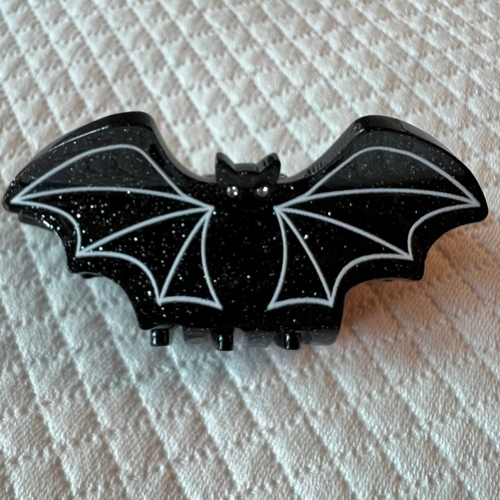 Glitter Bat Hair Clip Black New - Picture 2 of 5